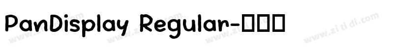 PanDisplay Regular字体转换